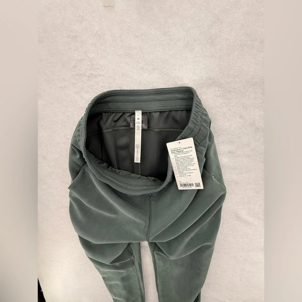 NWT Lululemon Softstreme High-Rise Pant‎ *Full Length Dark Forest Size 14